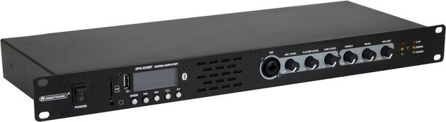 Omnitronic EPA-100BT Mischverstärker in Schwarz mit Bluetooth und USB-Anschluss, 50W RMS Leistung an 4 Ohm - Bild 1