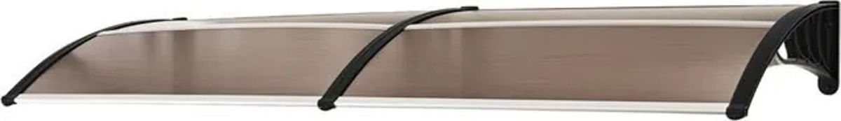 Outsunny Pultvordach für die Haustür aus Aluminium in Braun mit 5mm Polycarbonat B/H/T: 195 x 75 x 23 cm - Bild 1