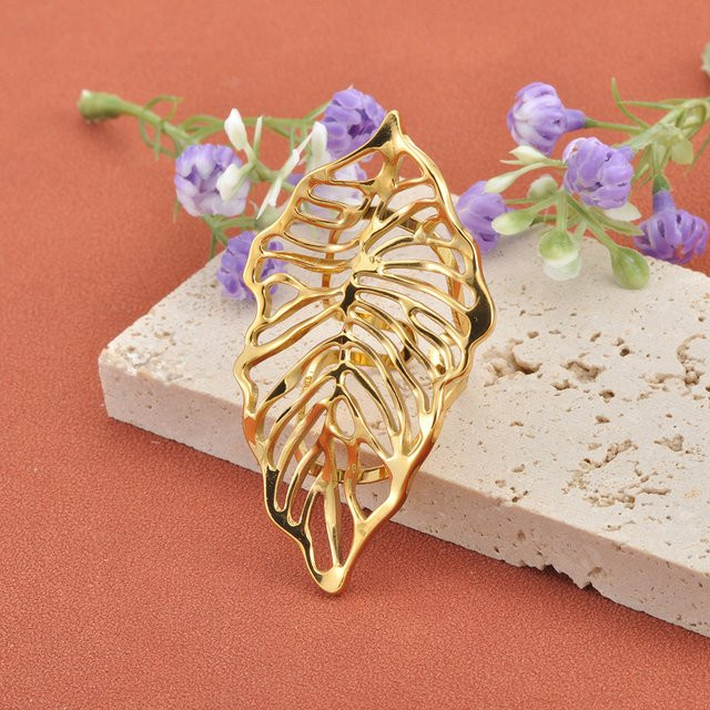 Lokaer Ring, Edelstahl, goldfarben, Damen, Vintage - Bild 1