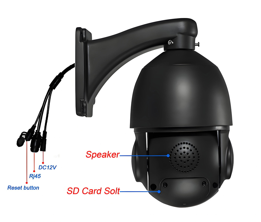 TVPSii Speed PTZ Dome IP-Kamera in Schwarz mit 4K 8 MP Auflösung, 90X Zoom und Laser-Infrarot-Autotracking sowie Audioüberwachung und Wi-Fi - Bild 4