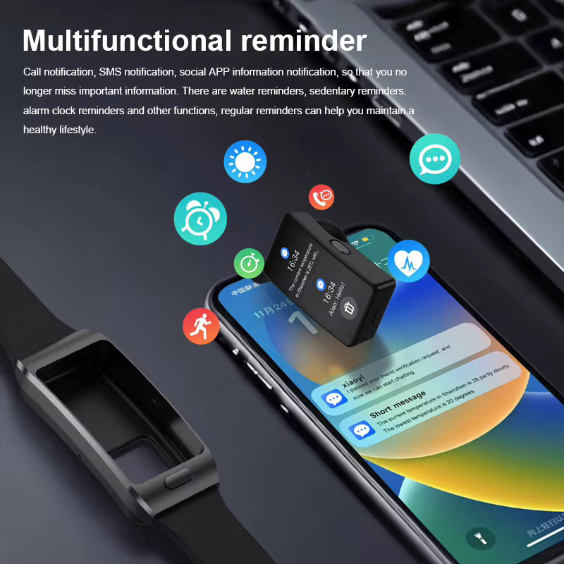 LIGE 2-in-1 Bluetooth Kopfhörer Smartwatch mit GPS-Tracker und Herzfrequenz-Überwachung für Android und iOS in Schwarz oder Blau - Bild 3
