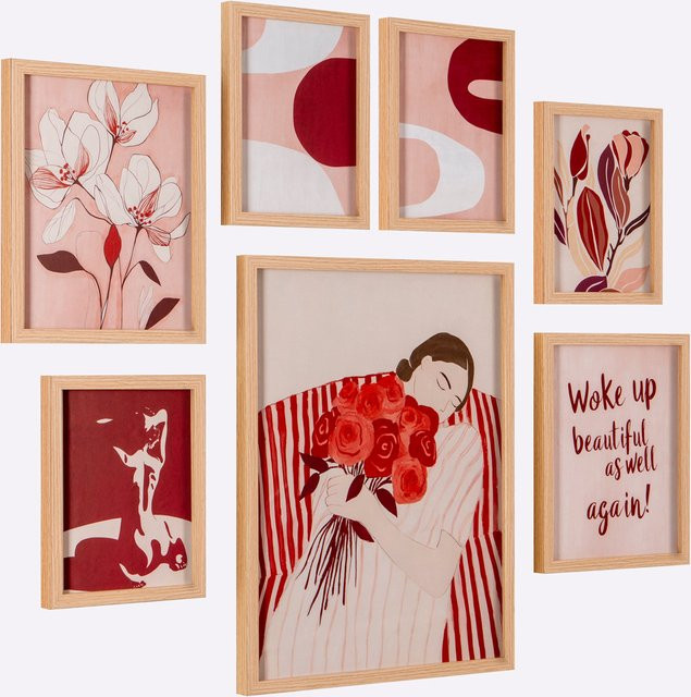 Heine Home Wandbild Natur-Rot aus Holz und MDF - Bild 1