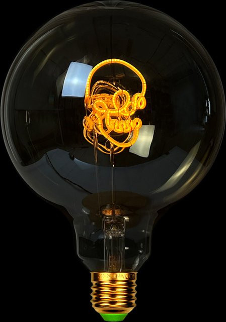 TIANFAN Vintage LED-Birne G125 Globus Edison-Stil, dimmbar, E27, 4 W, transparent - Bild 1