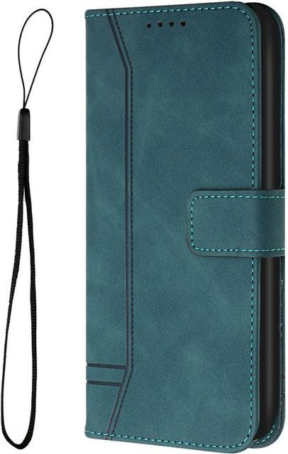 Leder Flip Wallet Cover für Poco X4 Pro 5G in Grün - Bild 1