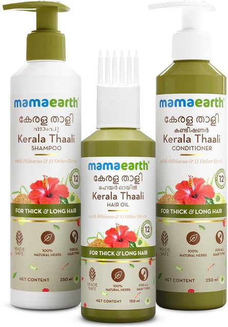 Mamaearth Kerala Thaali Haarpflegeset, 150ml Öl, 250ml Shampoo, 250ml Spülung - Bild 1