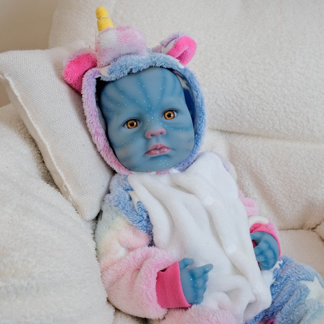 NPK Loulou Awake Puppe, Vollvinylkörper, 19 Zoll, Neugeborene - Bild 1