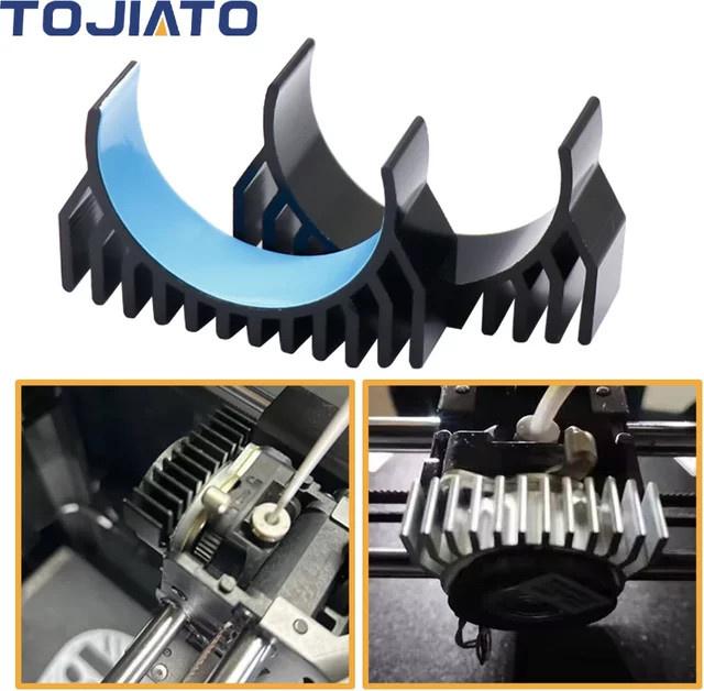 Tojiato Schrittmotor-Kühlkörper für Nema 14 Extruder in Schwarz, passend für K1, K1max, K1c und Voron Ender3 V3 zur Vermeidung von Überhitzung - Bild 1