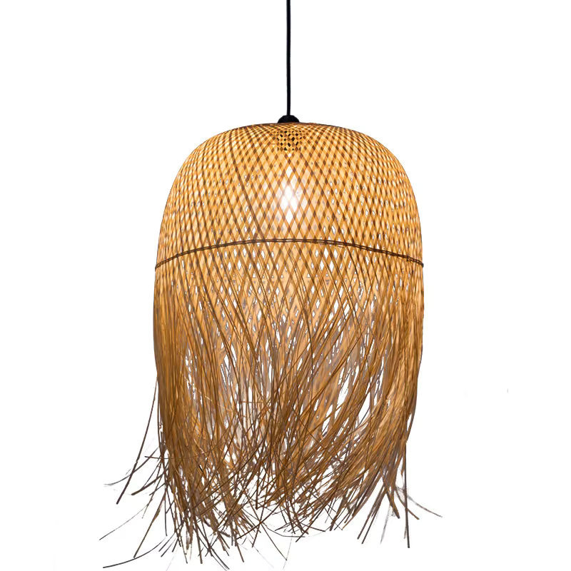 Ynhaw Bambus Kronleuchter Handgewebte Designer Lampe im Südostasiatischen Stil für Teezimmer, Restaurant und Hotel - Bild 2