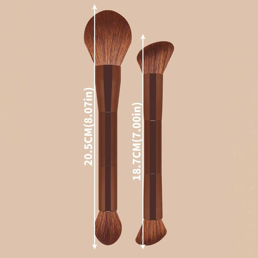 LUXEBLEND Dual-Ended Make-up-Pinsel-Set, Puder- und Rougepinsel - Bild 3