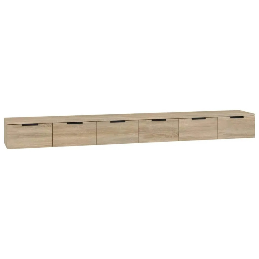 vidaXL Wandschränke 2er-Set aus Holzwerkstoff in Sonoma-Eiche, B/H/T: 102 x 30 x 20 cm - Bild 2
