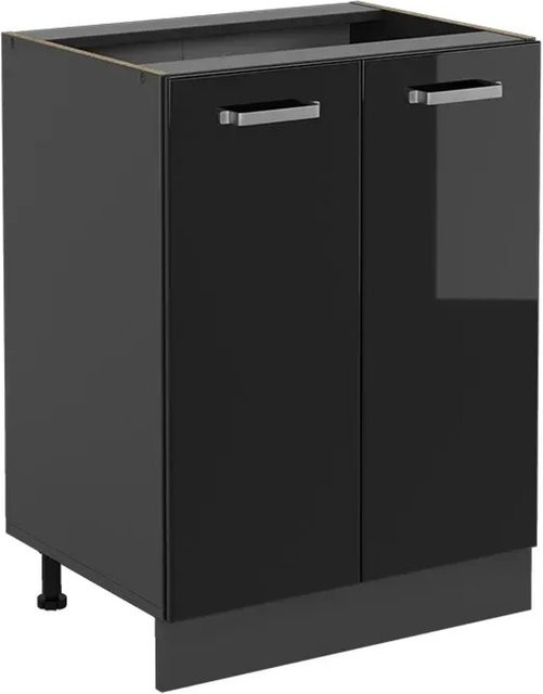 Vicco Küchenunterschrank R-Line in Anthrazit und Schwarz mit Hochglanz-Finish, Breite: 60 cm - Bild 2