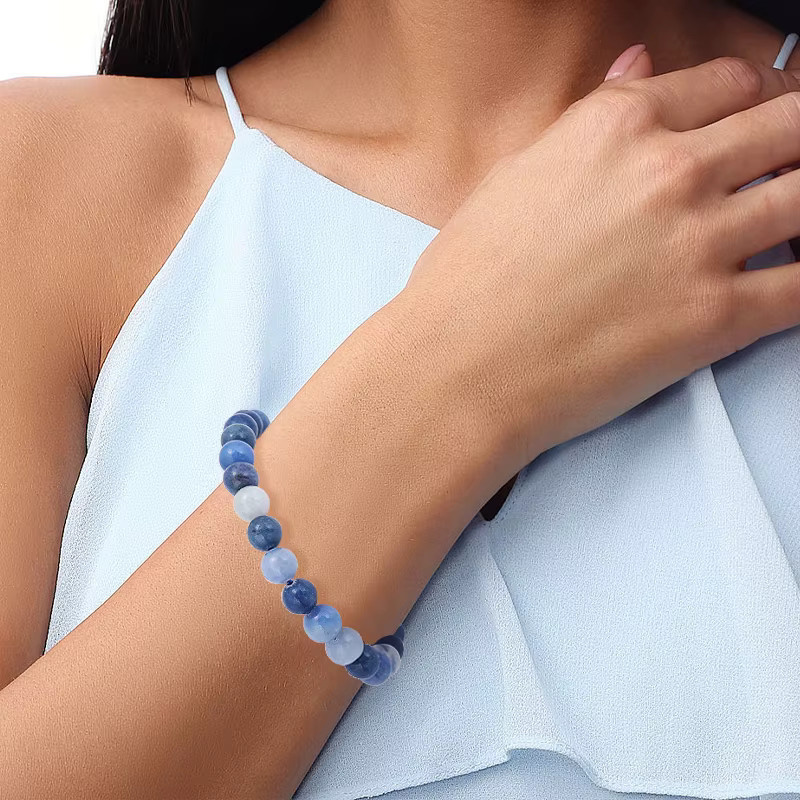 SANSWL Armband, blauer Aventurin, 8 mm, Damen und Herren - Bild 4