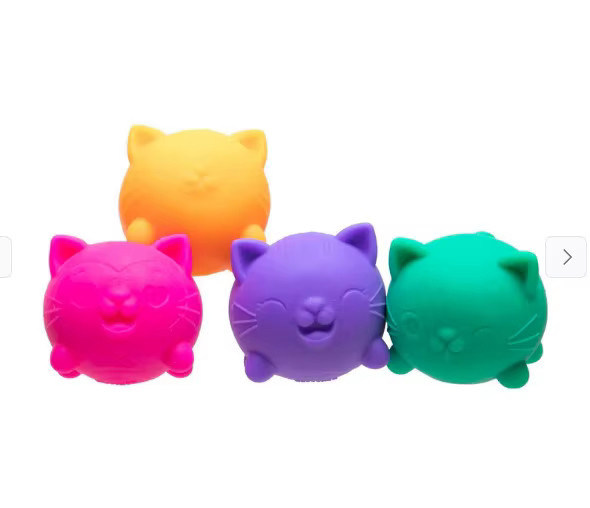 NeeDoh Teenie Cool Cats, 3er-Pack, Mini-Katzen-Fidget-Spielzeuge, weich, quetschbar - Bild 3