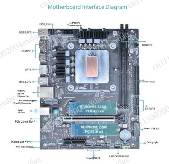 Intel Core i7-12700K CPU und QXZR M-ATX Motherboard Combo in Schwarz mit DDR4 und NVME M.2 Unterstützung - Bild 1