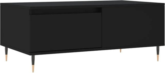 vidaXL Couchtisch modern in Schwarz aus Holzwerkstoff und Metall, B/T/H: 90 x 50 x 36,5 cm - Bild 1