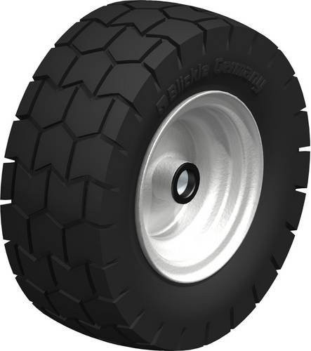 Blickle Rad-Luftreifen P 320/25-75R in Schwarz und Silber mit Stahlfelge, Durchmesser: 340 mm, Tragfähigkeit: 250 kg - Bild 1