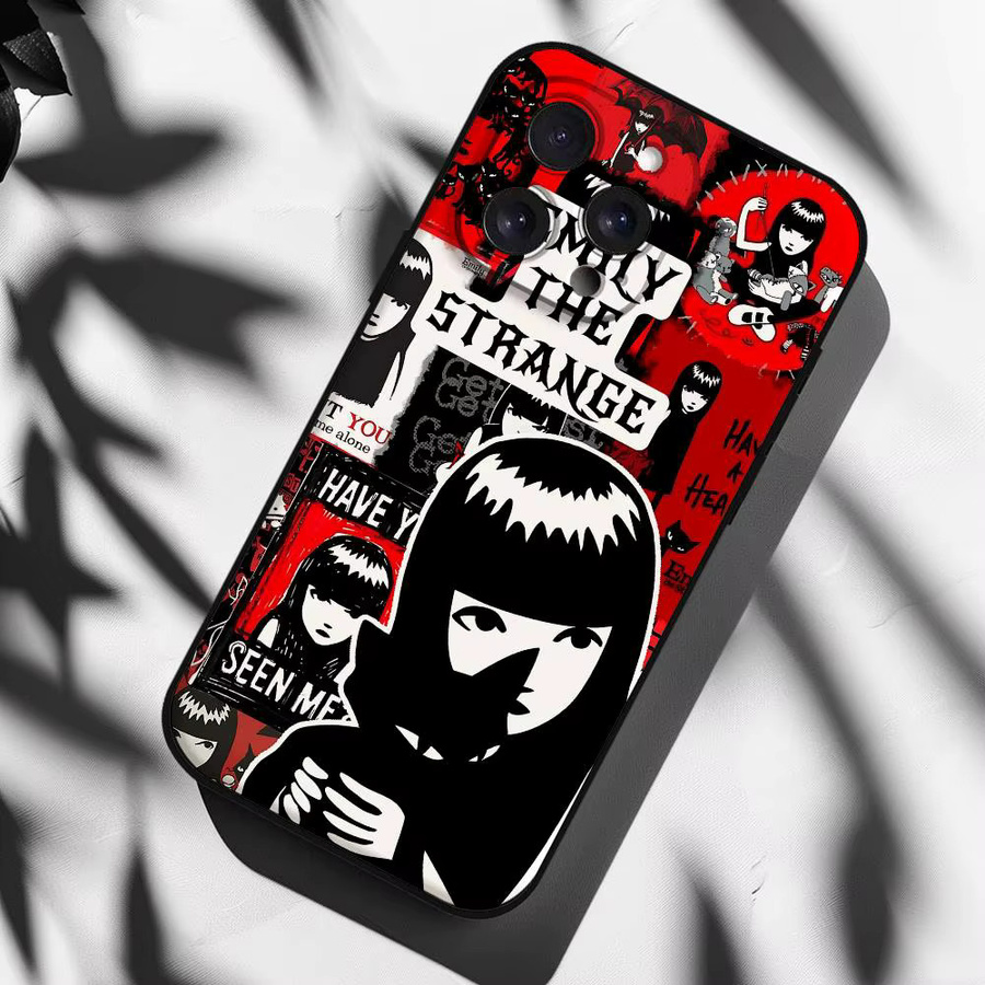 Mesuca E-Emily The Stranges Silikon Handyhülle für iPhone 11 bis iPhone 17 Pro Max in Schwarz und Multicolour - Bild 6