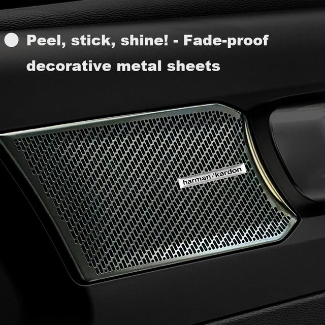 Harman Kardon Metall-Autozubehör High-Fidelity-Audiolautsprecher und Stereo-Audio-Emblem-Aufkleber in Silber, 2/4 Stück - Bild 1