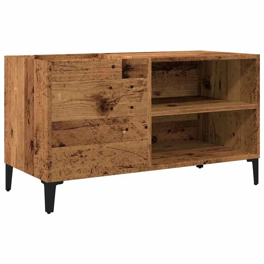 vidaXL Plattenschrank in Altholz-Optik Braun mit Regalfächern und Türen B/T/H: 84,5 x 38 x 48 cm - Bild 2