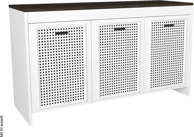 Sideboard Done von moebel17 in Weiß, modern und matt, B/H/T: 120 x 75 x 45 cm - Bild 1