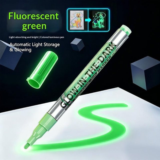 Candi Fluoreszierende Leuchtende Marker Set in 8 Farben, Wasserdichte DIY Bastelstifte mit Keilspitze für kreative Kunstwerke - Bild 1