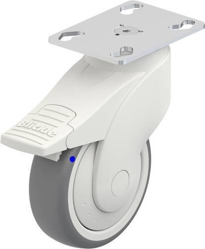 Blickle Lenkrolle LWKX-TPA 101XKF-FI-PX25 mit Feststeller in Grau und Weiß, Rad-Durchmesser: 100 mm, Tragfähigkeit: 100 kg - Bild 1