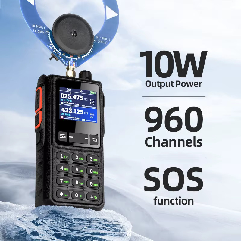 SHJ H28Y Handfunkgerät HF in Schwarz mit 10 W Leistung, 960 Kanälen und Bluetooth-Funkprogrammierung - Bild 6