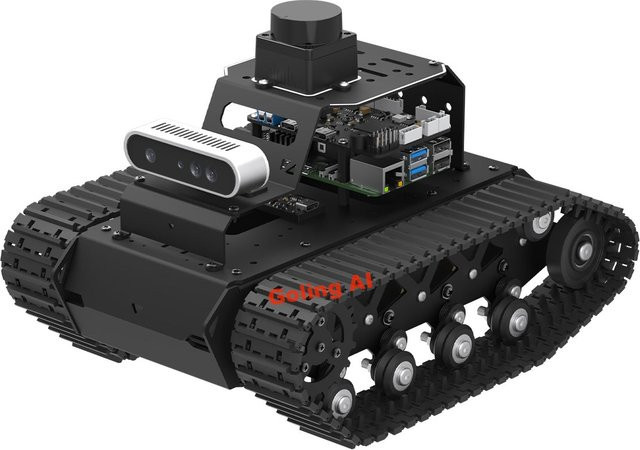 GoLingLing RC-Panzer mit Tiefenkamera, Lidar ROS2-Codierung, Video-Auto für Raspberry Pi 5, unterstützt ChatGPT AI-Modell, SLAM, autonomer Fahrroboter - Bild 1