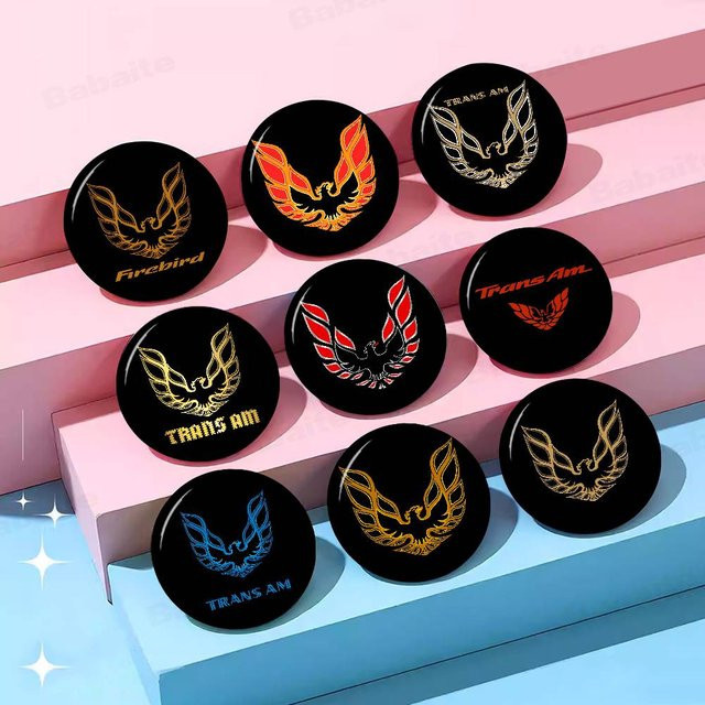 Potdemiel Brosche P-Pontiac F-Firebird Logo Trans-Am, 58mm - Bild 1