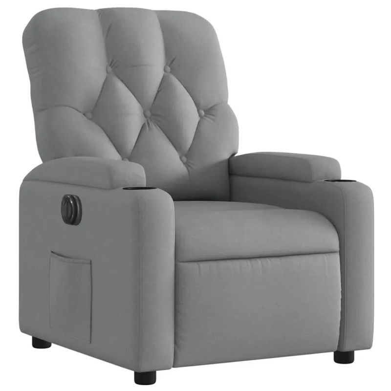 Vidaxl Elektrischer Relax-Sessel in Grau mit Stoffbezug - Bild 3