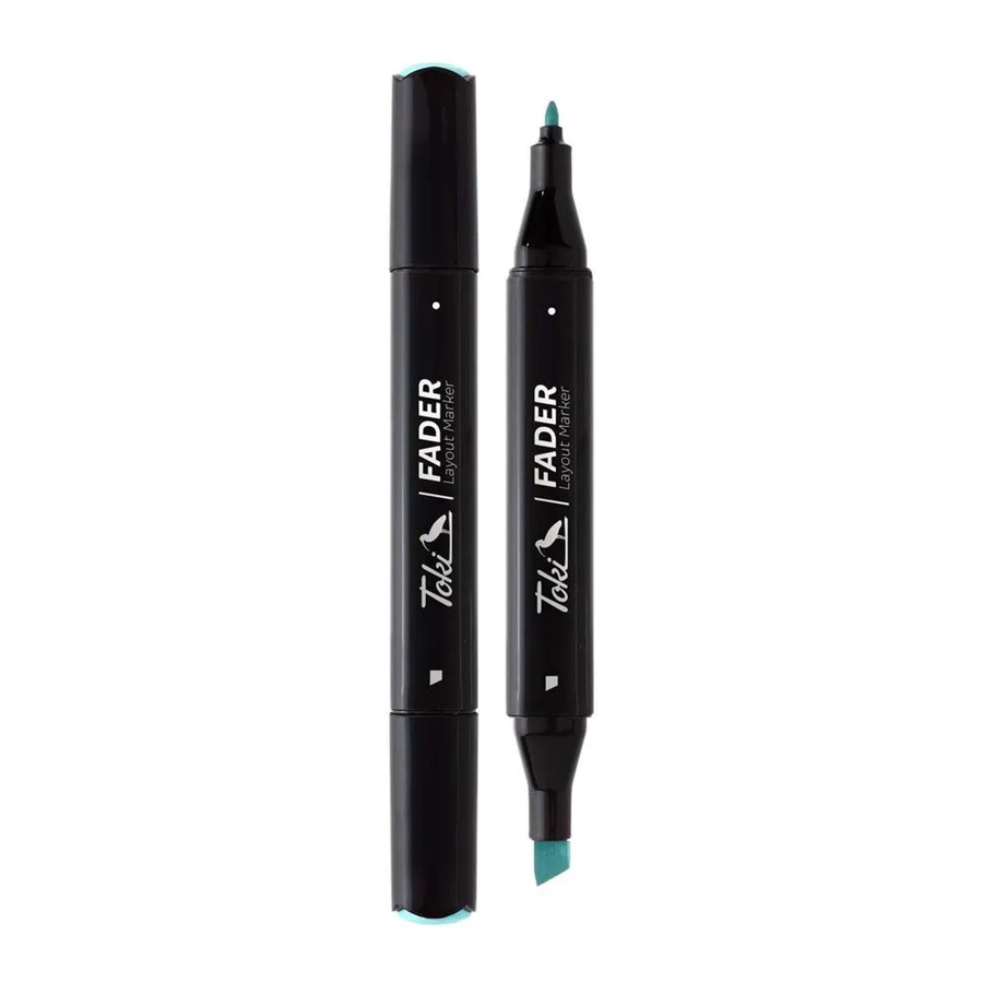 Toki Marker Fader Permanent Marker mit Keilspitze in 66 Farben Mint Blue - Bild 2