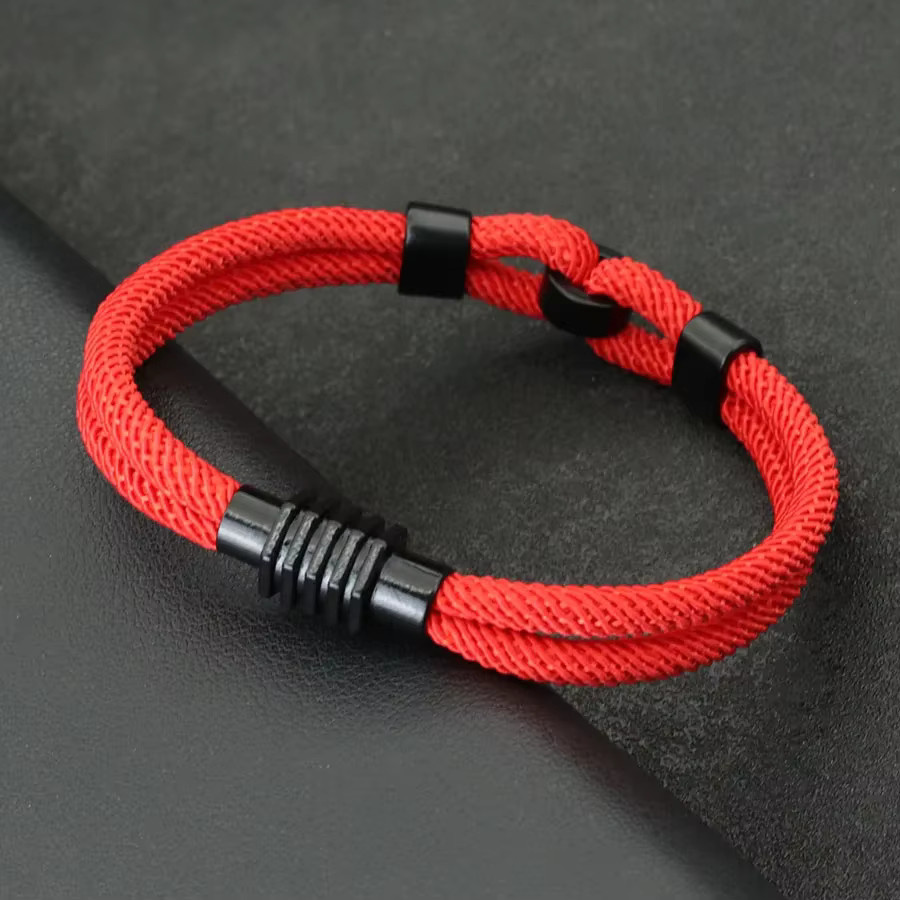 Noter Armband, zweilagiges Glücksseil-Armband, Herren, Magnetverschluss - Bild 1