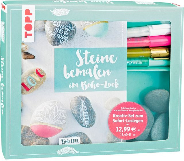 Anna Ambrosiewicz Kreativ-Set Steine bemalen im Boho-Look - Bild 1