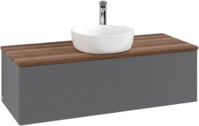 V&B Waschtischunterschrank Antao mit Frontstruktur in Weiß, B/T/H: 120 x 50 x 50 cm - Bild 1