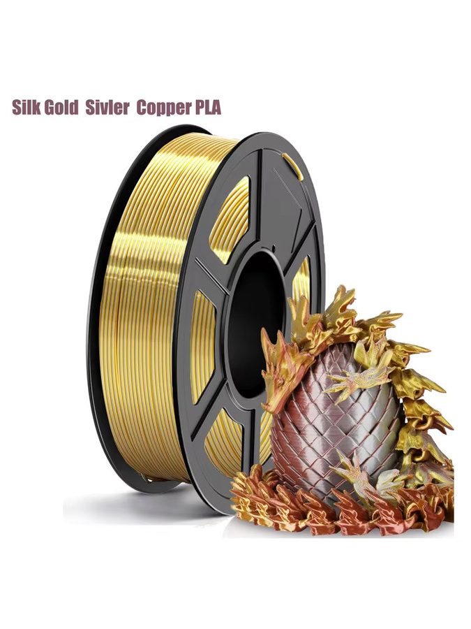 DINGSUN 3D Seidenfilament PLA 1,75mm Glänzend, 0,25kg Spule, Maßgenauigkeit +/- 0,02 mm für FDM-Drucker - Bild 5