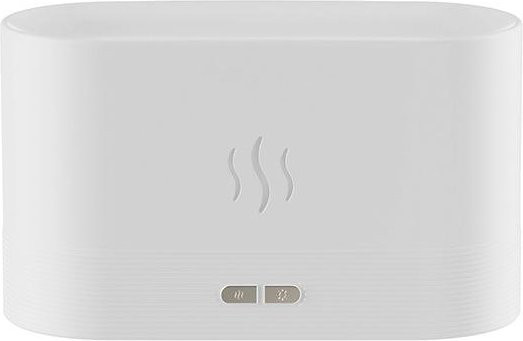 Binchi Keji Travel Tragbarer Luftbefeuchter mit LED-Farbwechsel und Flammen-Effekt, Aroma-Diffusor für ätherische Öle, Weiß