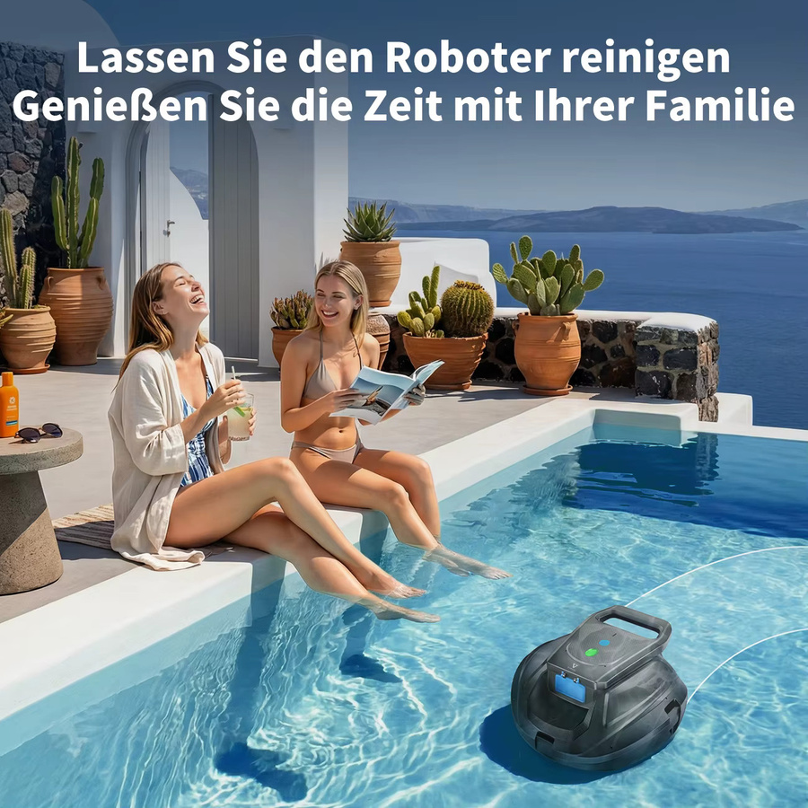 VIREAL SP1 Roboter-Poolreiniger in Schwarz mit 130 Minuten Laufzeit für Aufstellpools und bodengleiche Pools bis 80 m² - Bild 6