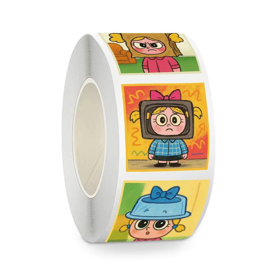 GOGOTU Buntstift-Zeichnung Mädchen Aufkleber, 500 Stück, multicolor - Bild 6