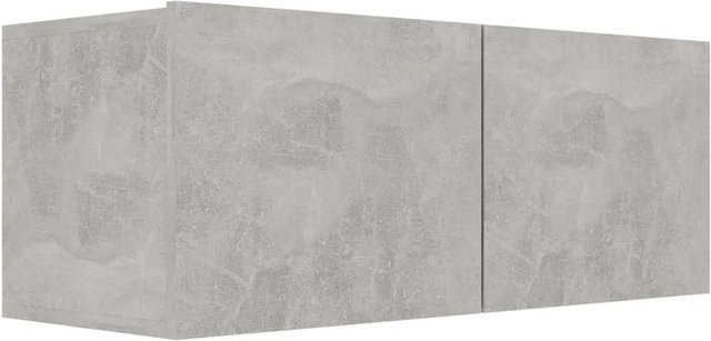vidaXL 4-tlg. TV-Schrank-Set Modell 21 in Betongrau, modern und wandmontiert, aus Holzwerkstoff, B/T/H: 2 x 80 x 30 x 30 cm und 2 x 60 x 30 x 30 cm - Bild 1