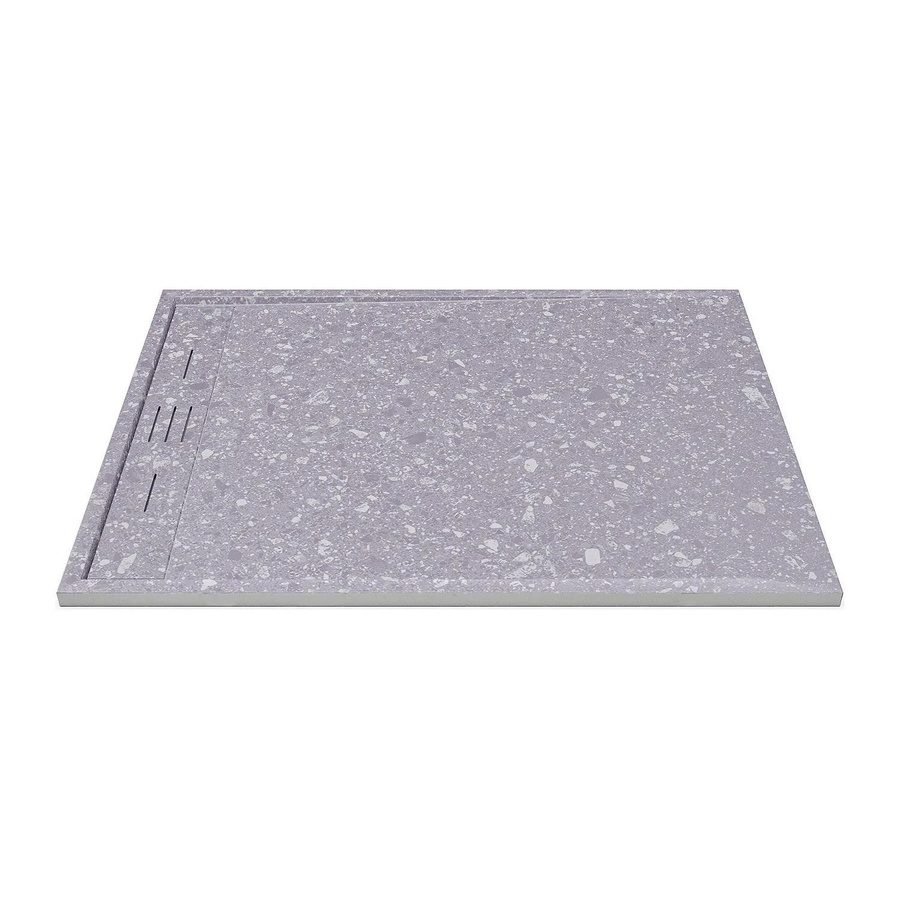 Vente-unique Duschwanne Lyrosa rechteckig in Grau und Weiß mit Anti-Slip-Funktion, Breite: 120 cm - Bild 2