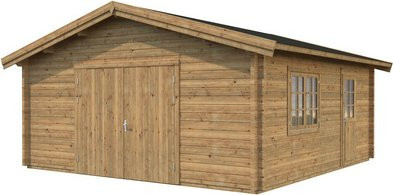 Palmako Holzgarage Roger aus Fichte mit Holztor in Braun, B/T: 540 x 540 cm - Bild 2