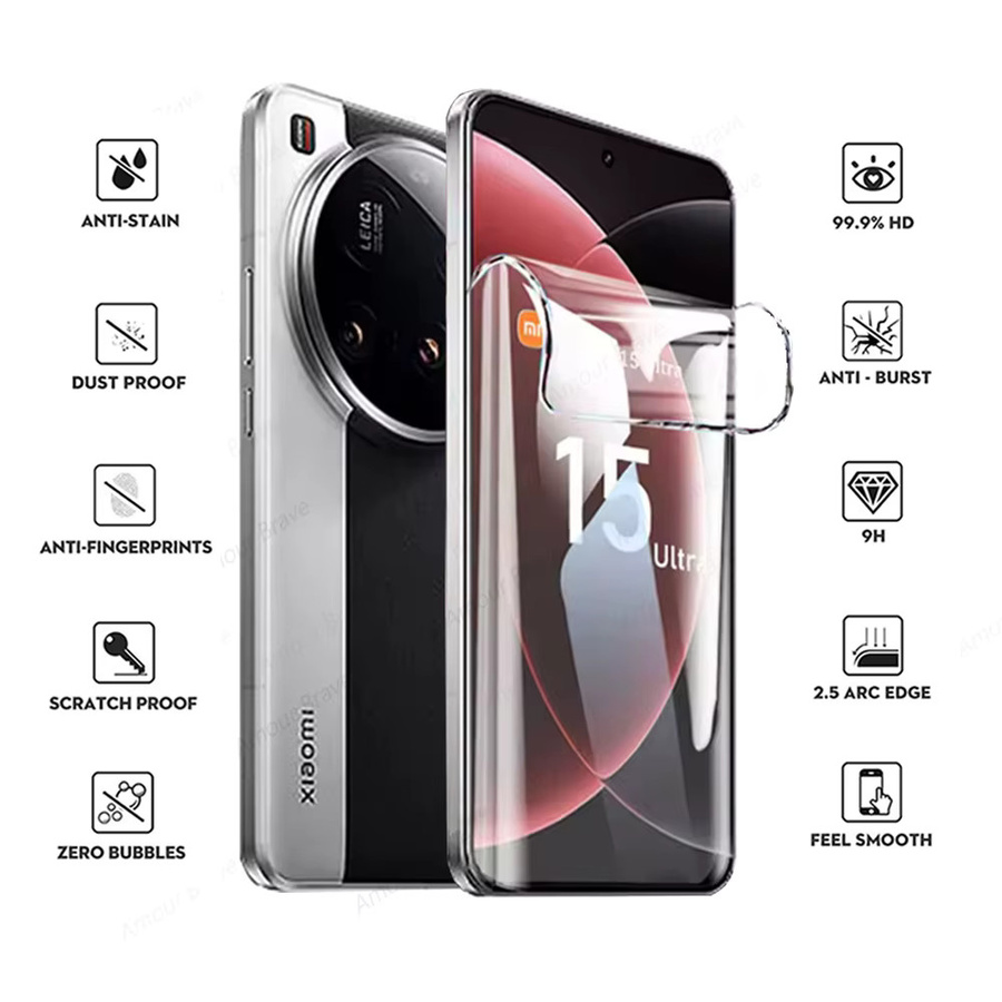 5er Pack Weiche Hydrogel Displayschutzfolien für Xiaomi 14 Ultra 15 13 12 11 Lite 14T 13T 12T 11T 10T Pro Transparent - Bild 3