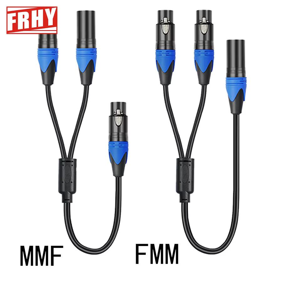 FRHY XLR-Splitterkabel Schwarz, 1 Buchse auf 2 Stecker, Länge: 50 cm - Bild 3