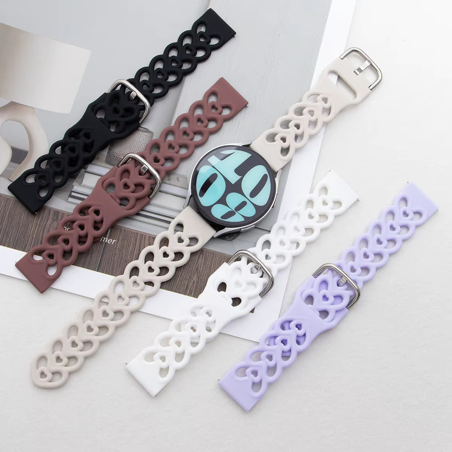 FancyWrist Uhrenarmband, Silikon, Herzform, Weiß - Bild 4