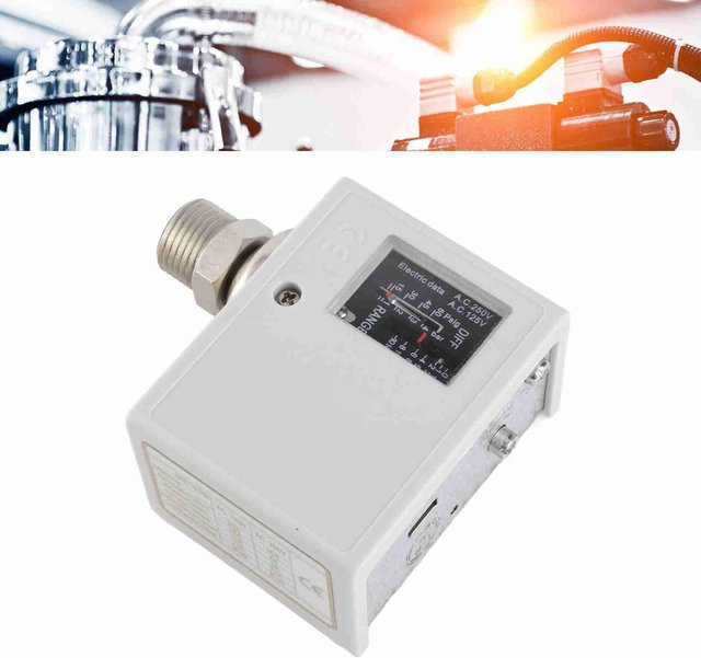 Elektronischer G1/2 Druckschalter von Painter für Luft- und Wasserpumpen sowie Kompressoren in Weiß - Bild 1