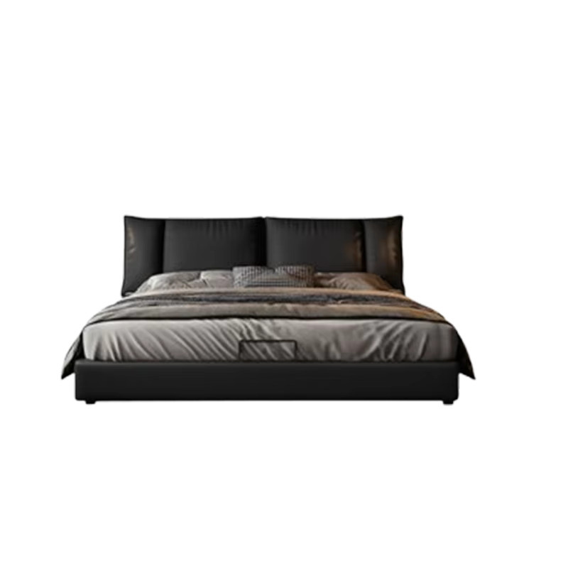 DUTRIEUX King-Size-Luxusbett aus Leder in Schwarz, gepolstertes Doppelbett für das Schlafzimmer, B/T: 180 x 200 cm - Bild 3