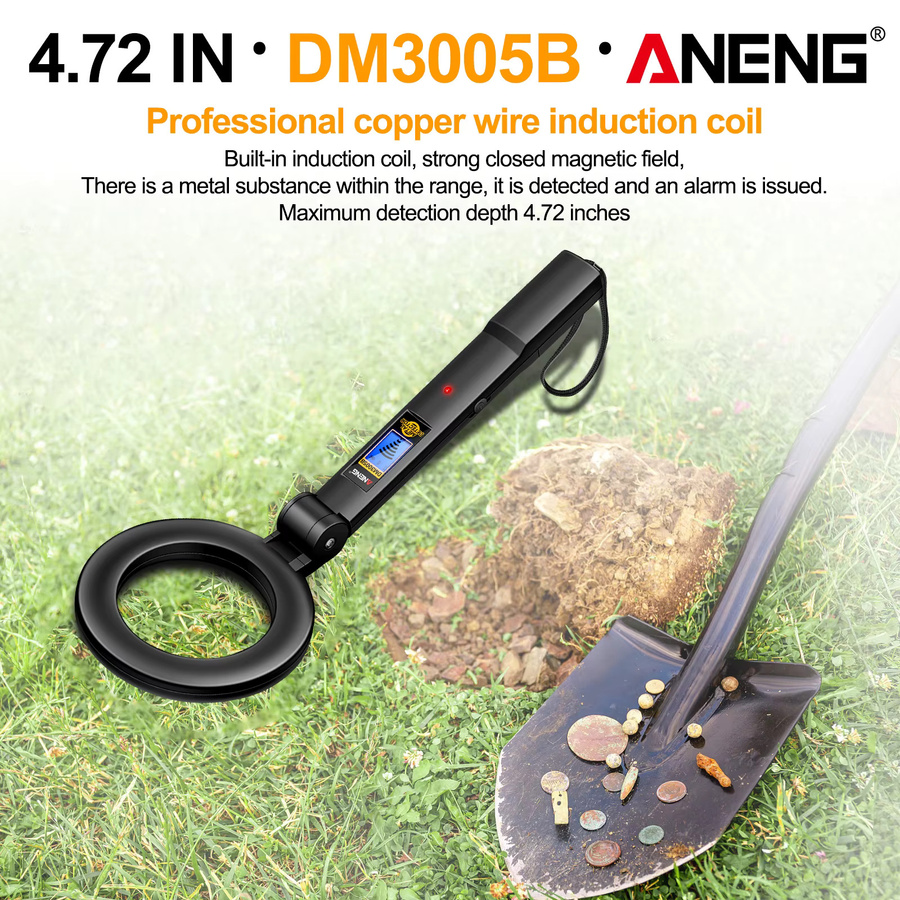 ANENG DM3005B Handheld Metalldetektor mit Beep- und Vibrationsalarm für Sicherheitskontrollen und Schatzsuche - Bild 5