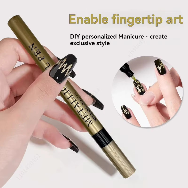 Haile Nail Art Graffiti Pen Set mit 4 Farben, wasserfeste Metallic Nagelmarker für DIY Maniküre - Bild 3