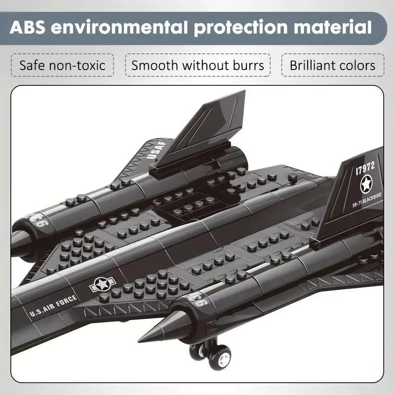 Linyi toy Bausteinset Sr-71 Blackbird Flugzeug Armeestil Spion NO.4005 - Bild 2