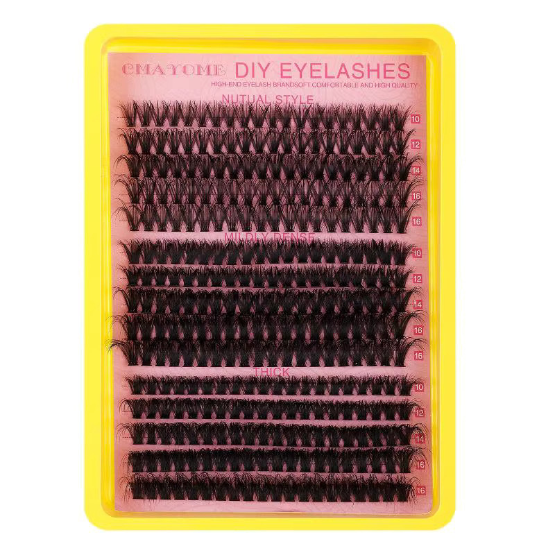 HNKMP 3D Faux Mink Cluster Wimpern-Set, Einzelne Volumen-Wimpern, Gemischte Farben - Bild 6